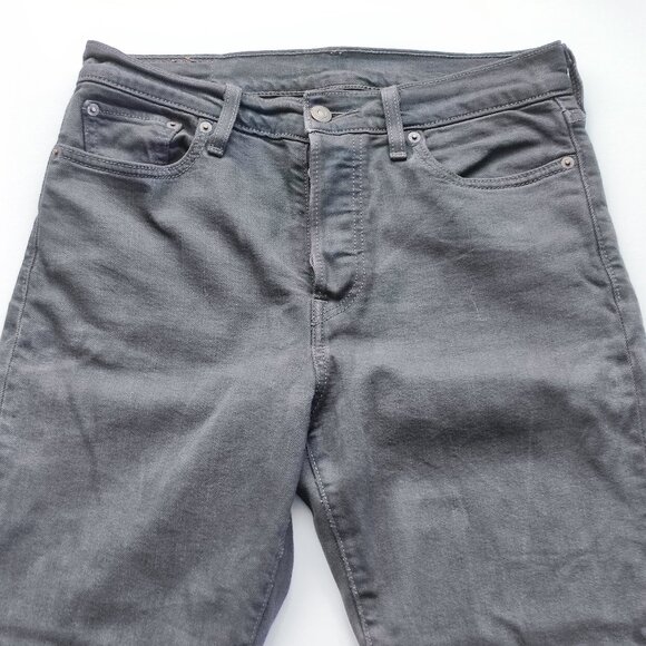 Levi's jeans button fly hard washed black  boys size 29 - Picture 2 of 11